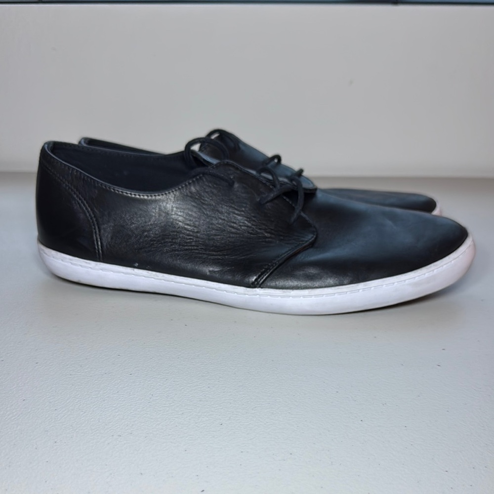 Ashton Grey Black Leather Casual Shoes